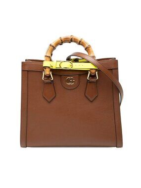 Gucci GG Marmont Bamboo 2-Way Shoulder Bag Brown Leather